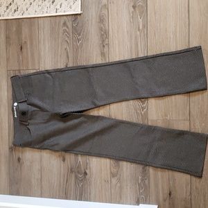 Betabrand black/grat straight leg dress pant yoga pants, size s short